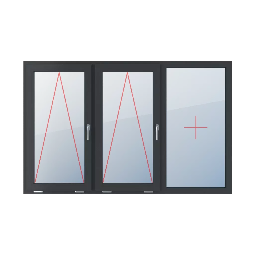 Tiltable with a handle on the right, fixed glazing in the frame windows types-of-windows triple-leaf symmetrical-division-horizontally-33-33-33 tiltable-with-a-handle-on-the-right-fixed-glazing-in-the-frame 