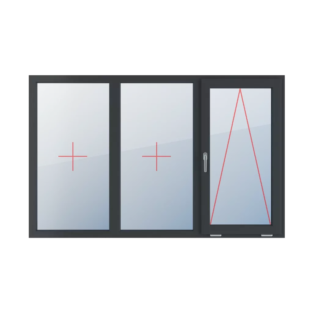 Permanent glazing in the frame, tiltable with a handle on the left side windows types-of-windows triple-leaf symmetrical-division-horizontally-33-33-33 permanent-glazing-in-the-frame-tiltable-with-a-handle-on-the-left-side 