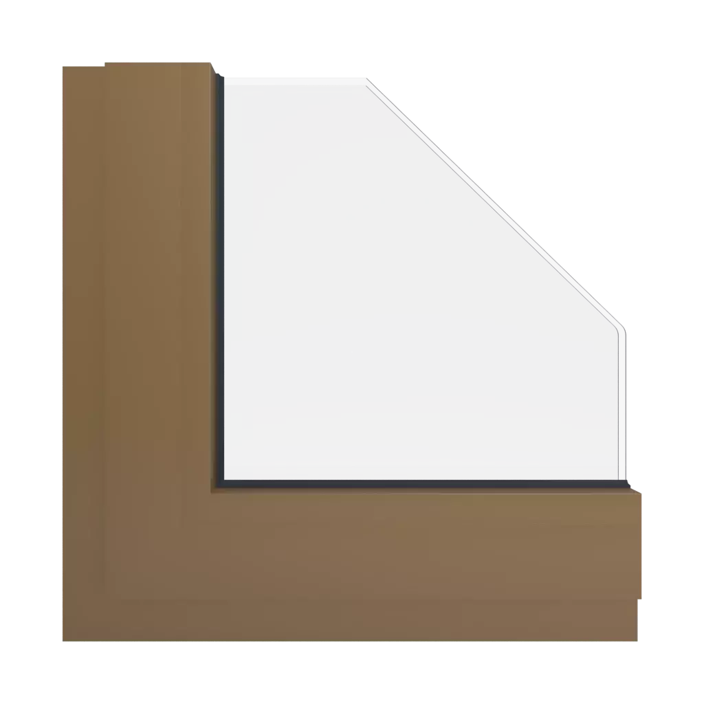 RAL 1036 Pearl gold windows window-color aluminum-ral ral-1036-pearl-gold interior