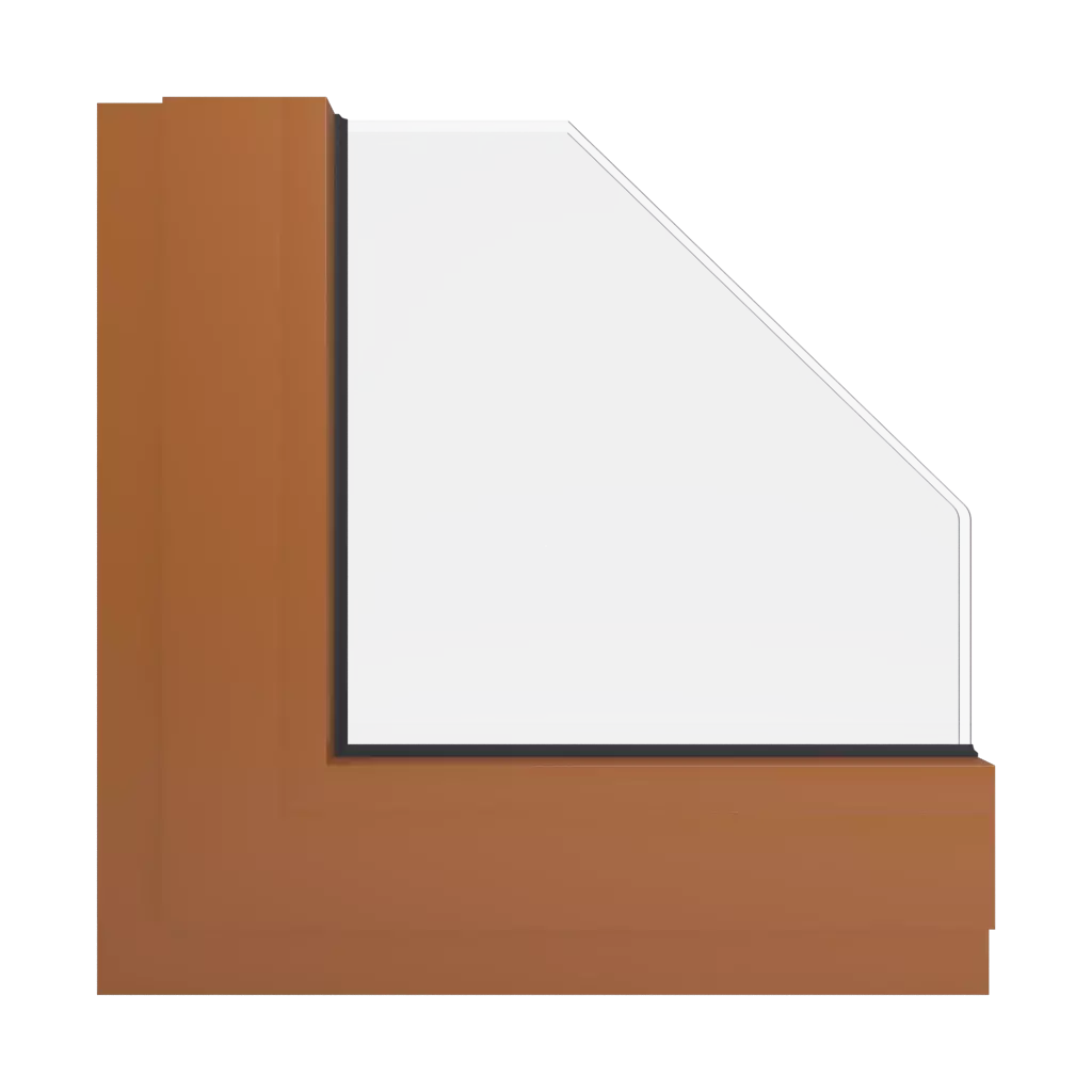 RAL 8023 Orange brown windows window-color aluminum-ral ral-8023-orange-brown interior