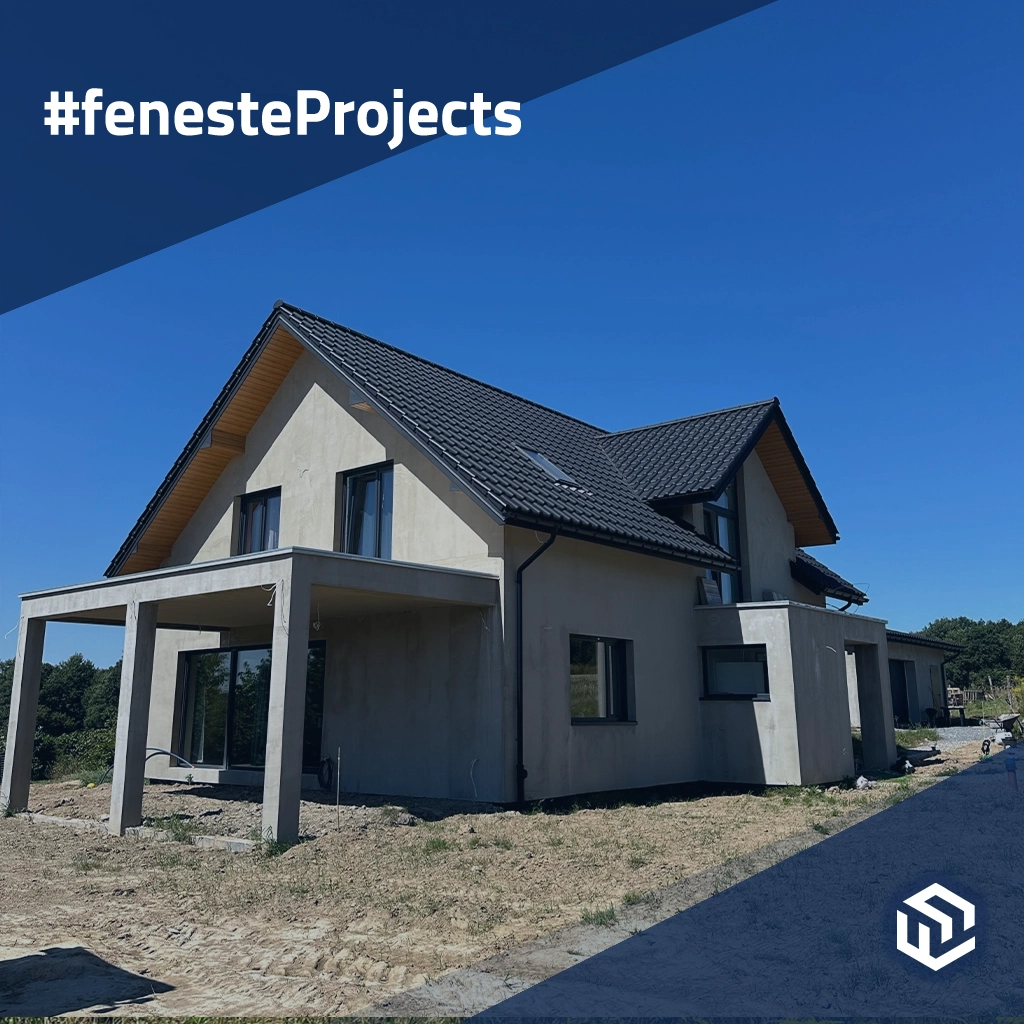 Cozy house in quiet suburb projects window-colors aluplast gray-anthracite-sand  